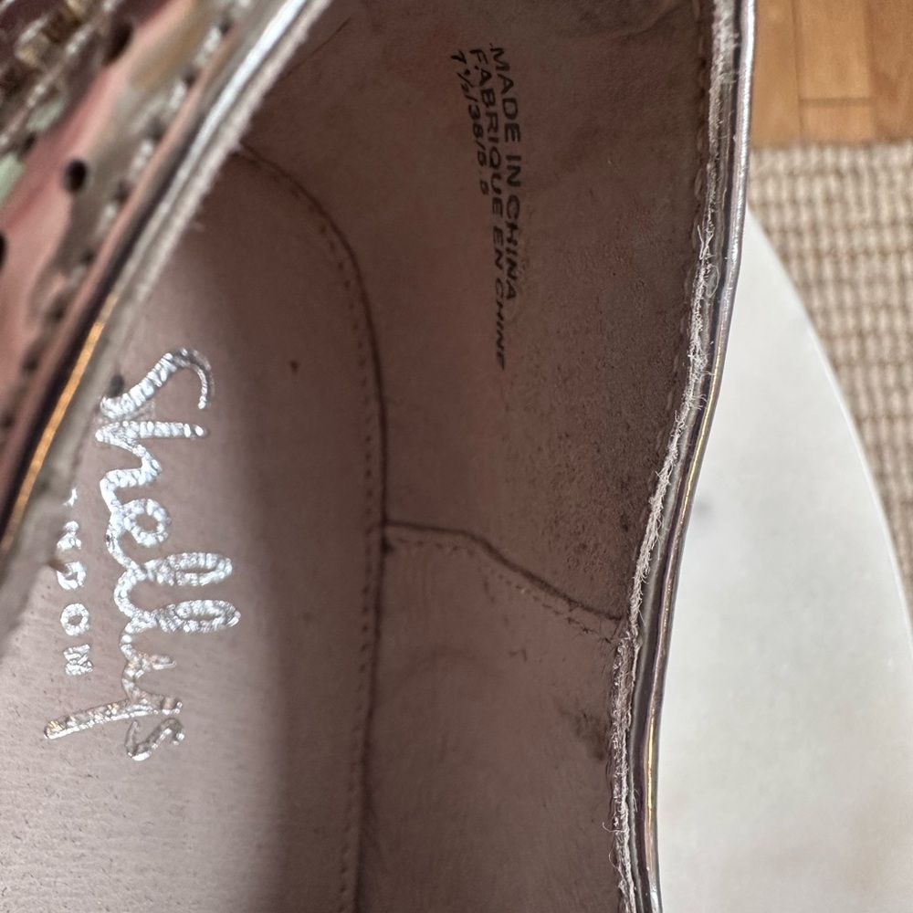 Shellys London Silver Brogue Platform Sneakers - image 3